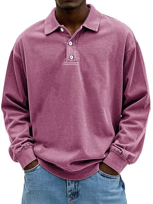 Pieter | Polo Sweatshirt Heren Lange Mouwen Casual