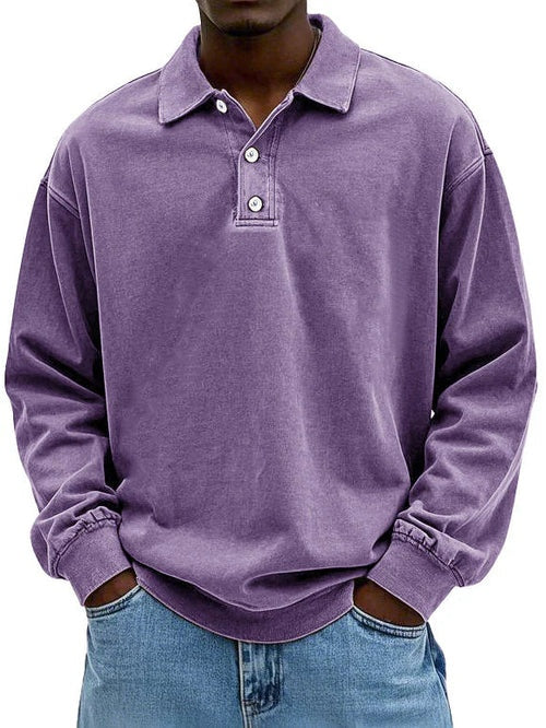 Pieter | Polo Sweatshirt Heren Lange Mouwen Casual