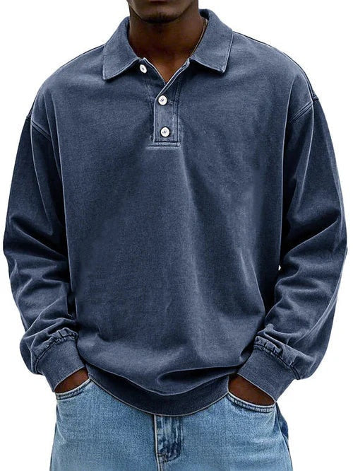 Pieter | Polo Sweatshirt Heren Lange Mouwen Casual
