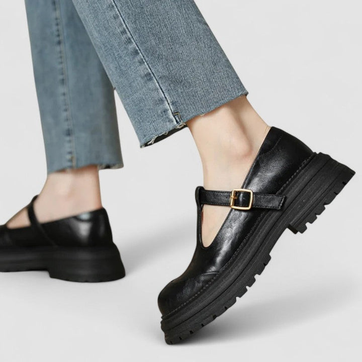 Primrose | Women's Chunky Platform Mary Jane Shoes T-Bar Strap