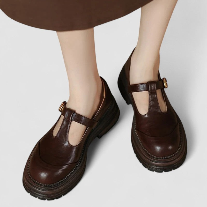 Primrose | Women's Chunky Platform Mary Jane Shoes T-Bar Strap