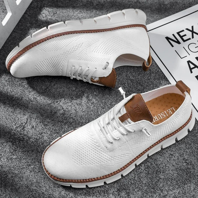 Quentin | Men's Knit Lace-Up Shoes Casual Footwear
