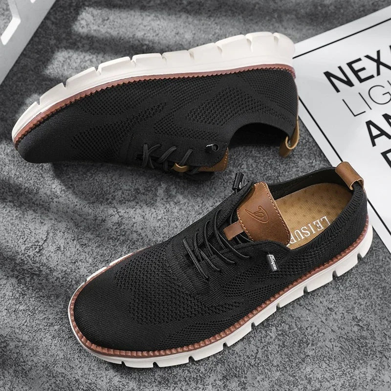 Quentin | Men's Knit Lace-Up Shoes Casual Footwear