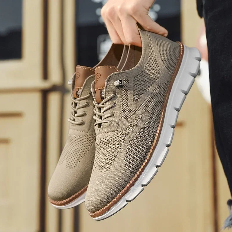 Quentin | Men's Knit Lace-Up Shoes Casual Footwear