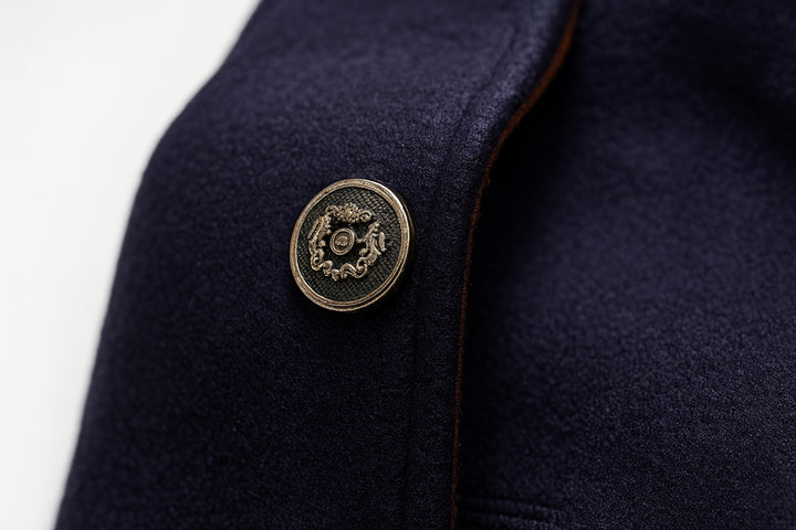 Quentin | Men's Wool Blend Overcoat with Stand Collar