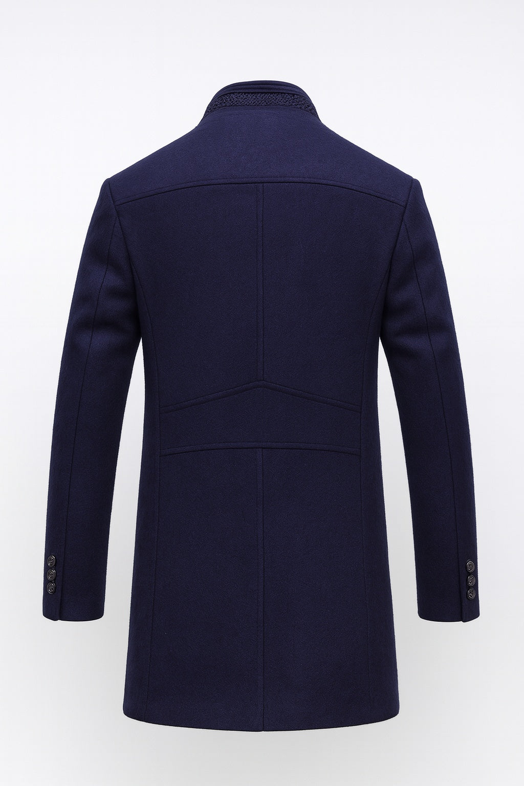 Quentin | Men's Wool Blend Overcoat with Stand Collar