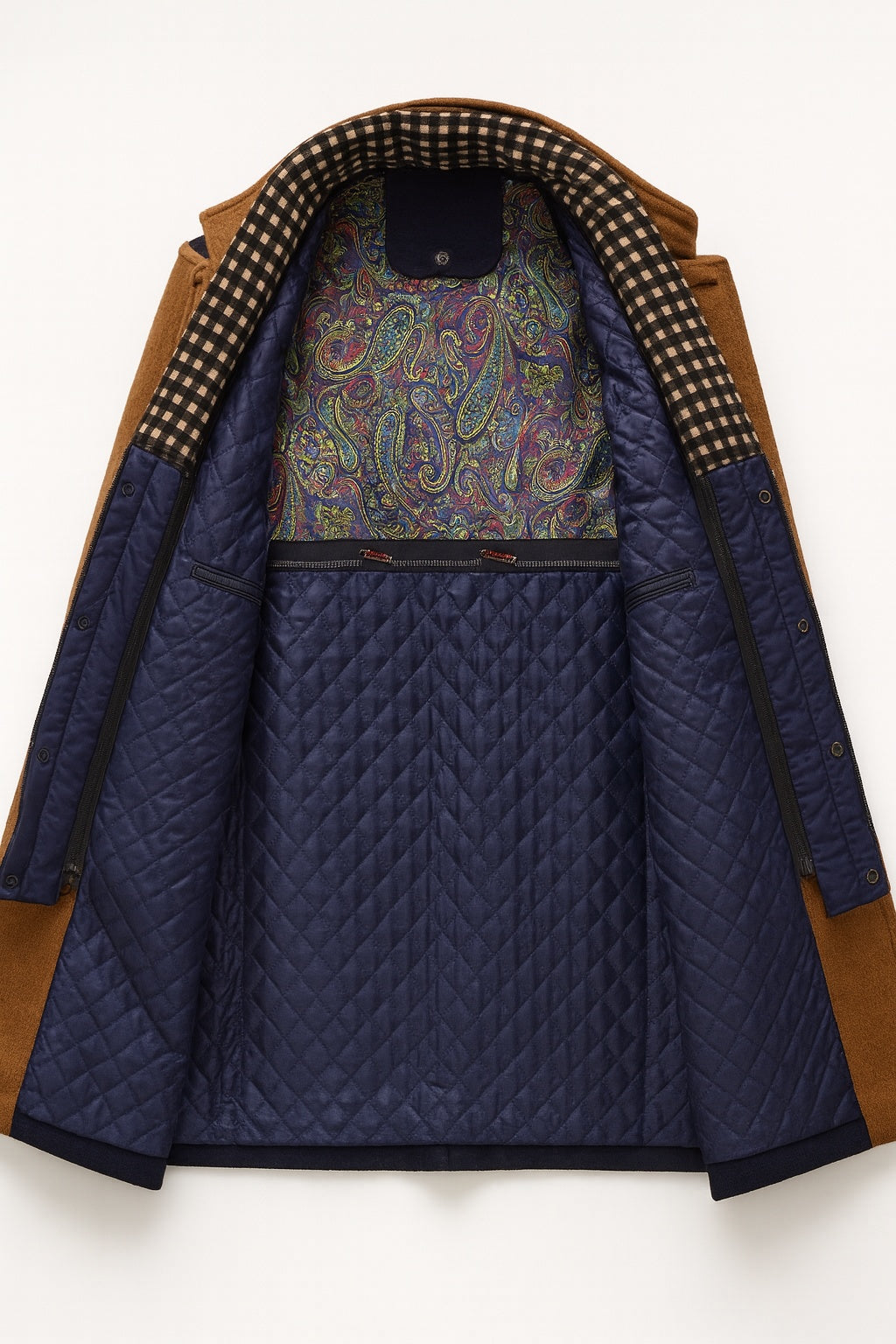 Quentin | Men's Wool Blend Overcoat with Stand Collar