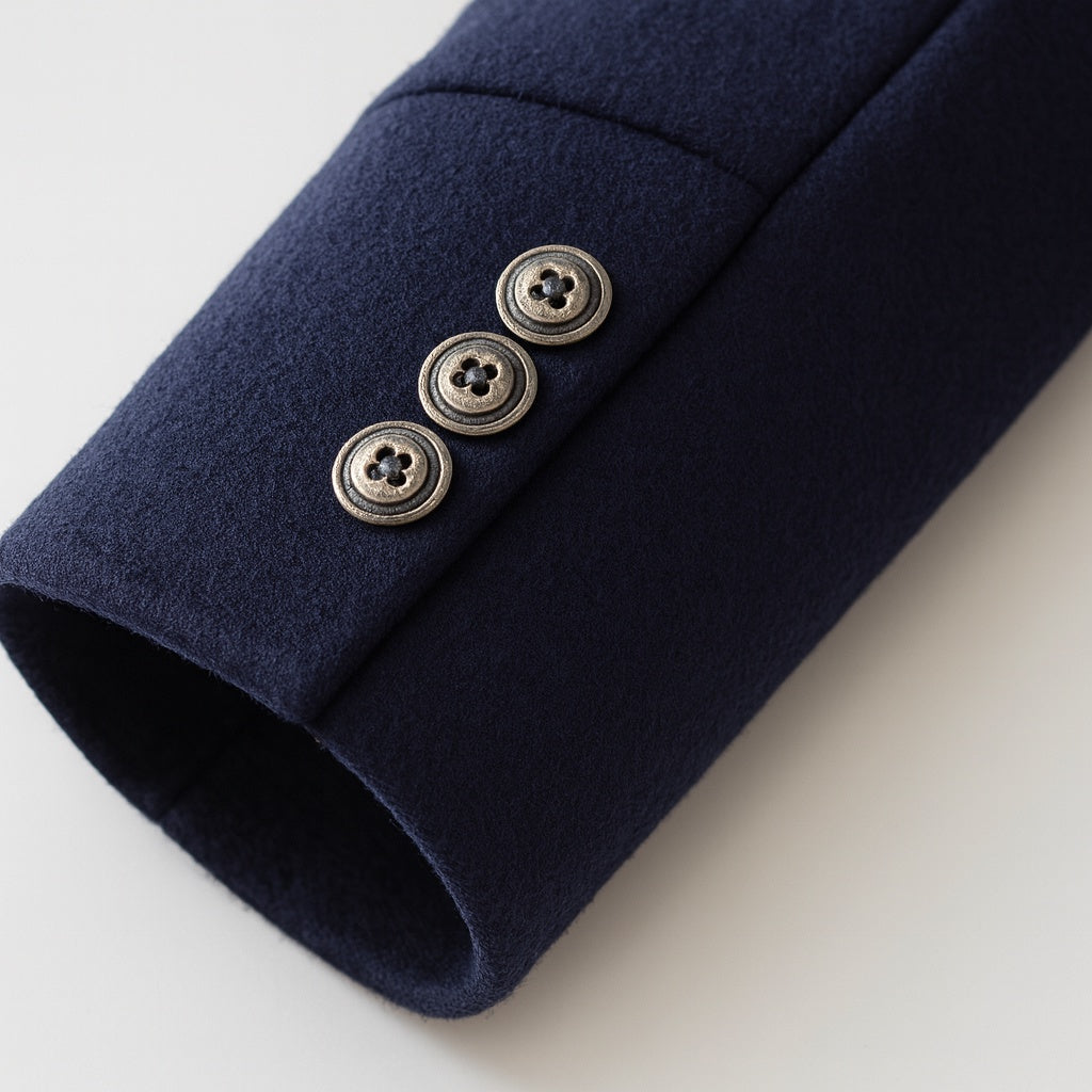 Quentin | Men's Wool Blend Overcoat with Stand Collar