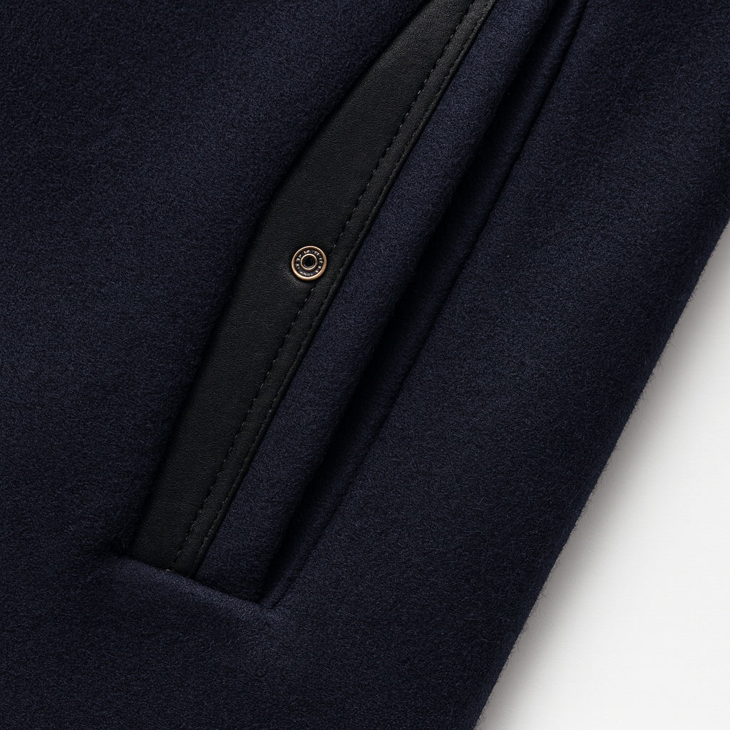 Quentin | Men's Wool Blend Overcoat with Stand Collar