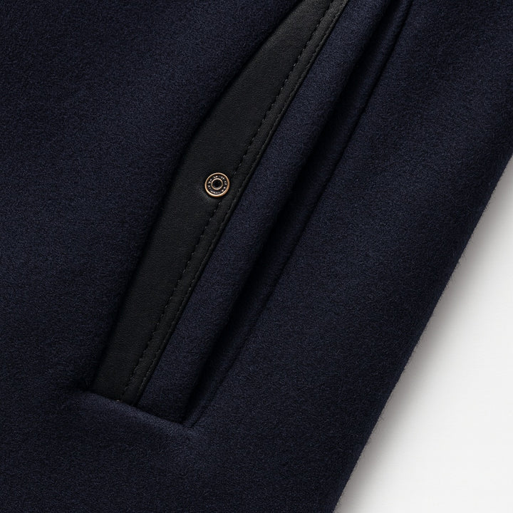 Quentin | Men's Wool Blend Overcoat with Stand Collar
