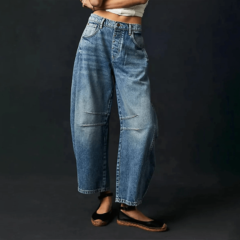 Renske | Jeans Dames Barrel Fit Hoge Taille