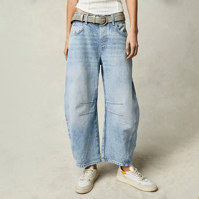 Renske | Jeans Dames Barrel Fit Hoge Taille