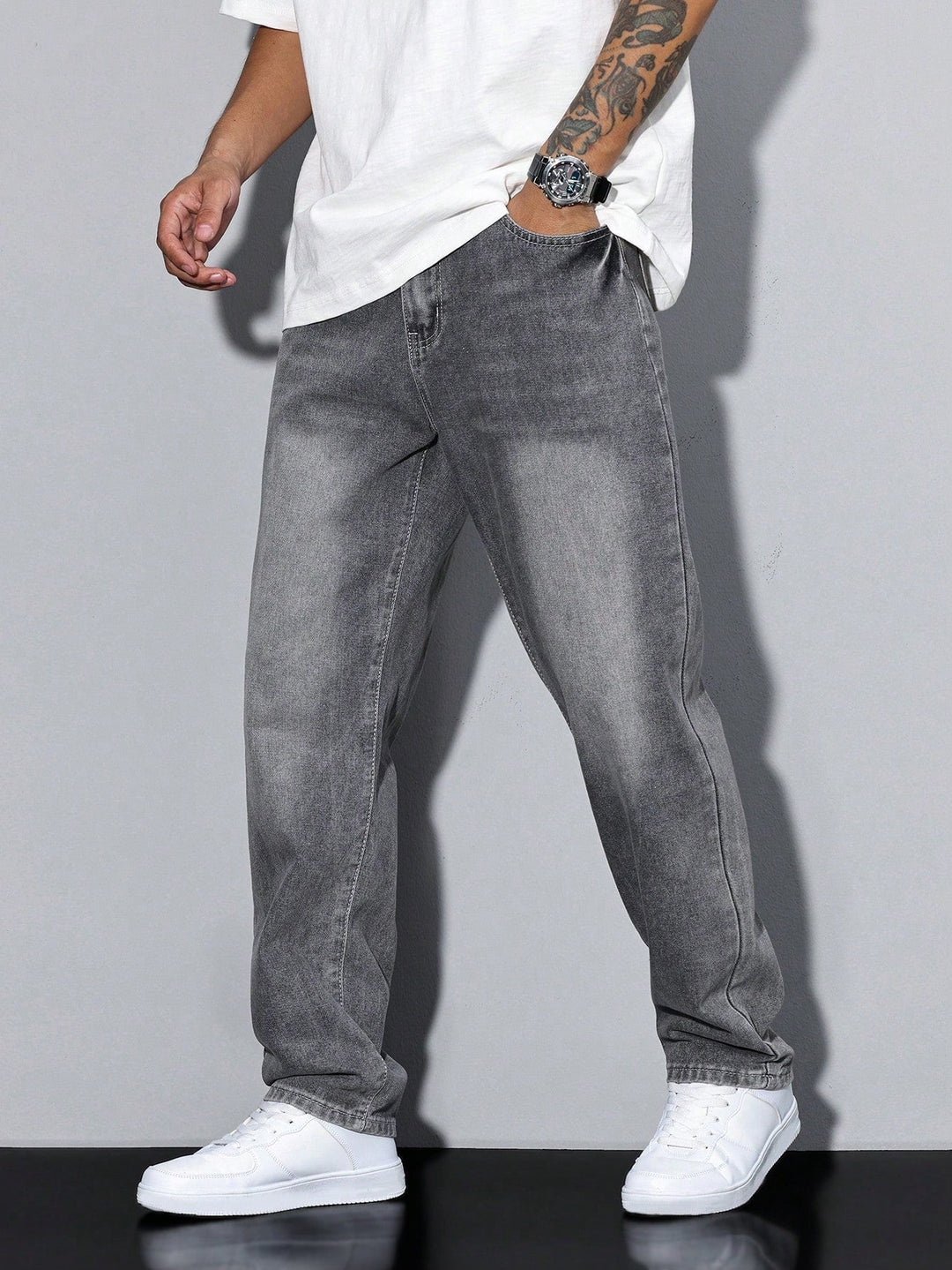 Rick | Jeans Heren Straight Fit Washed Denim