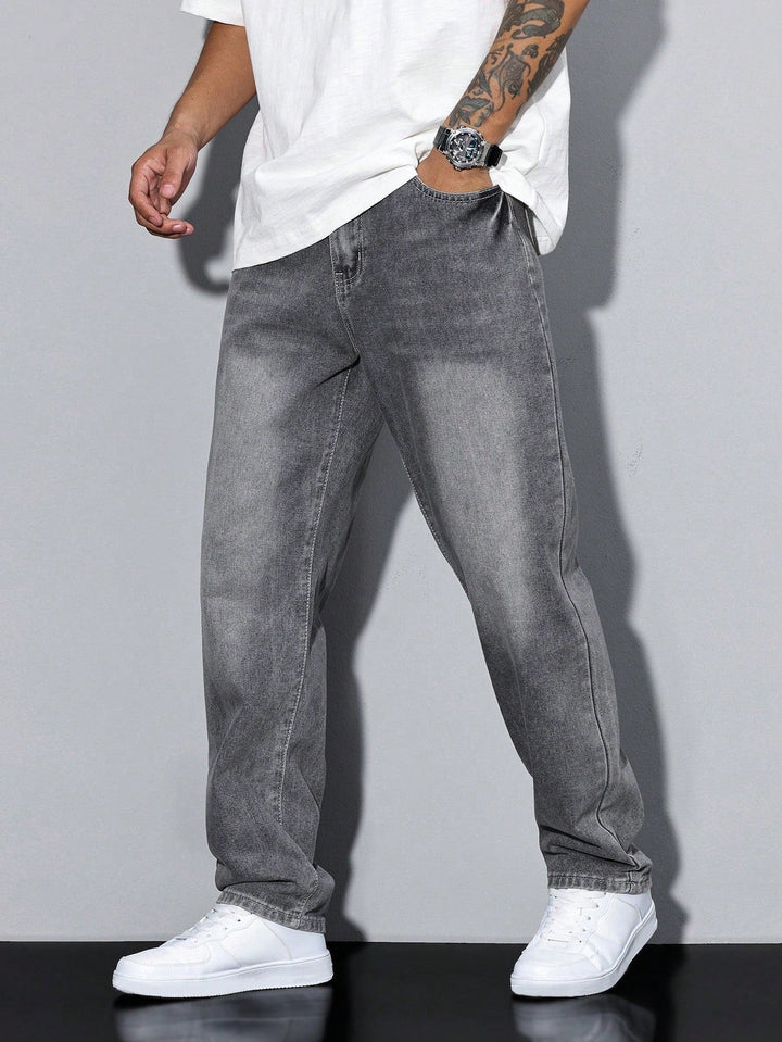 Rick | Jeans Heren Straight Fit Washed Denim