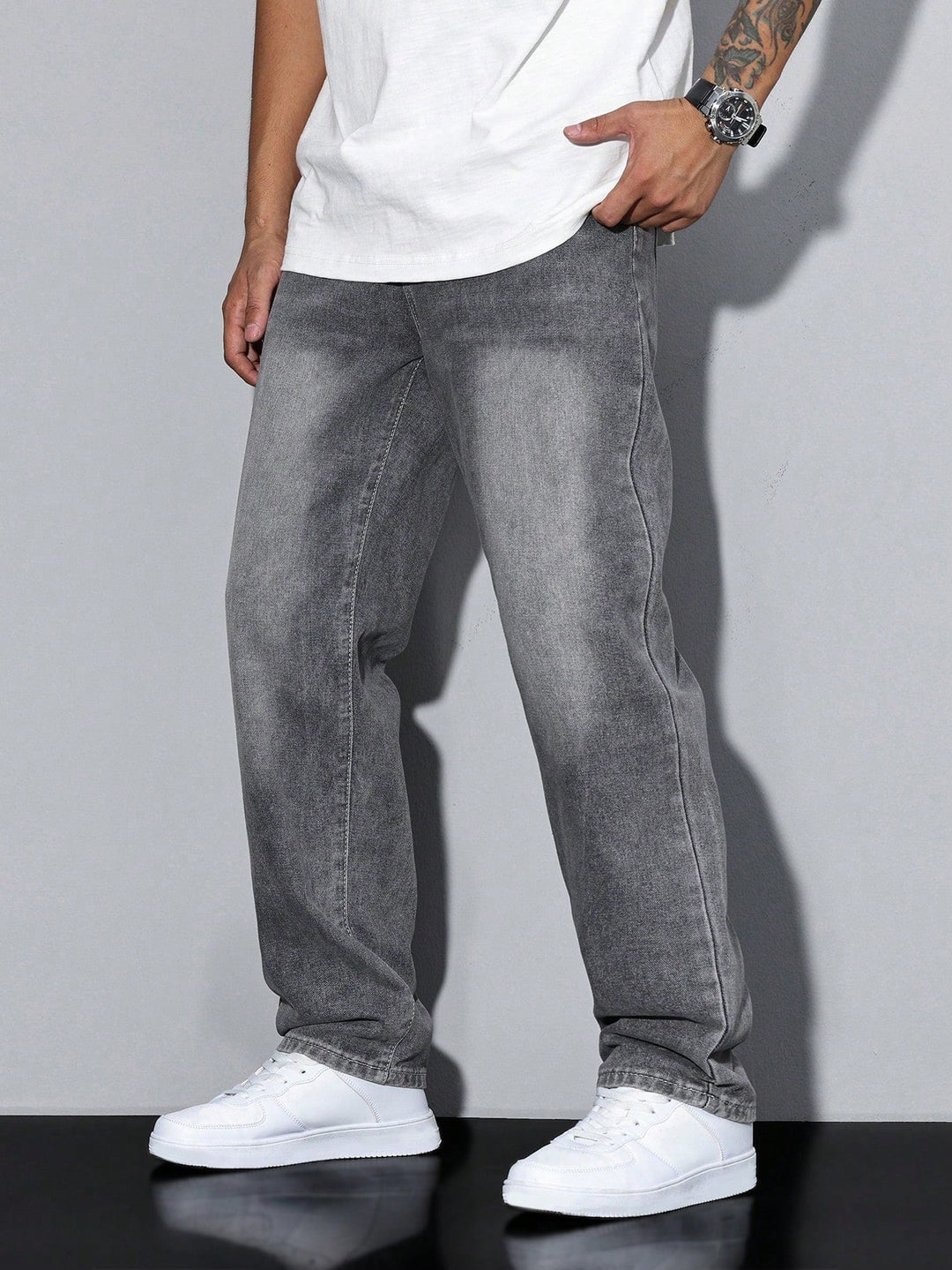 Rick | Jeans Heren Straight Fit Washed Denim