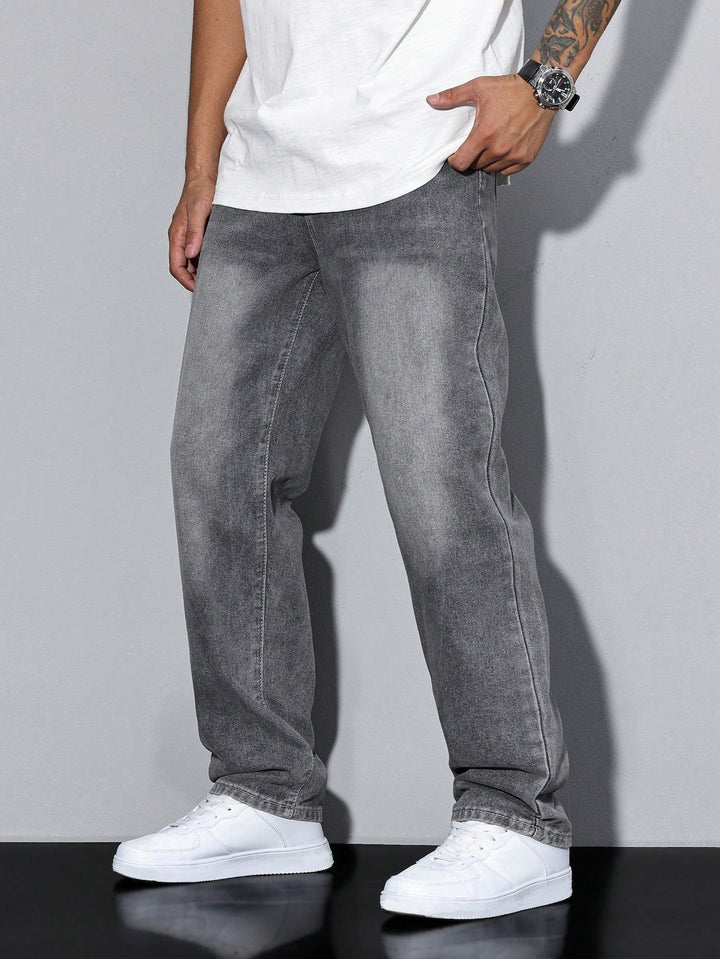 Rick | Jeans Heren Straight Fit Washed Denim