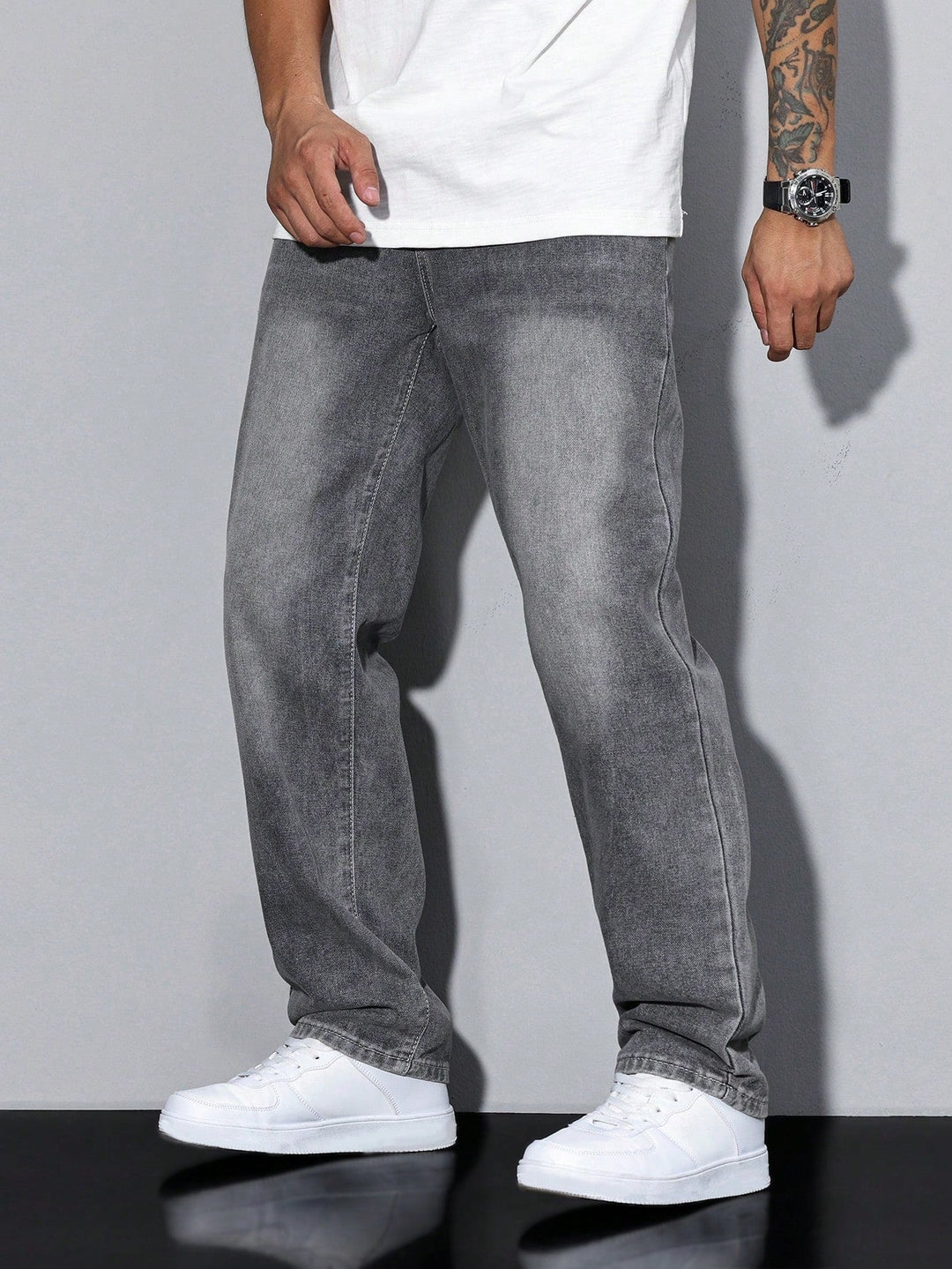 Rick | Jeans Heren Straight Fit Washed Denim