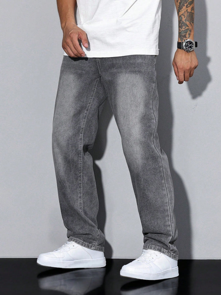 Rick | Jeans Heren Straight Fit Washed Denim