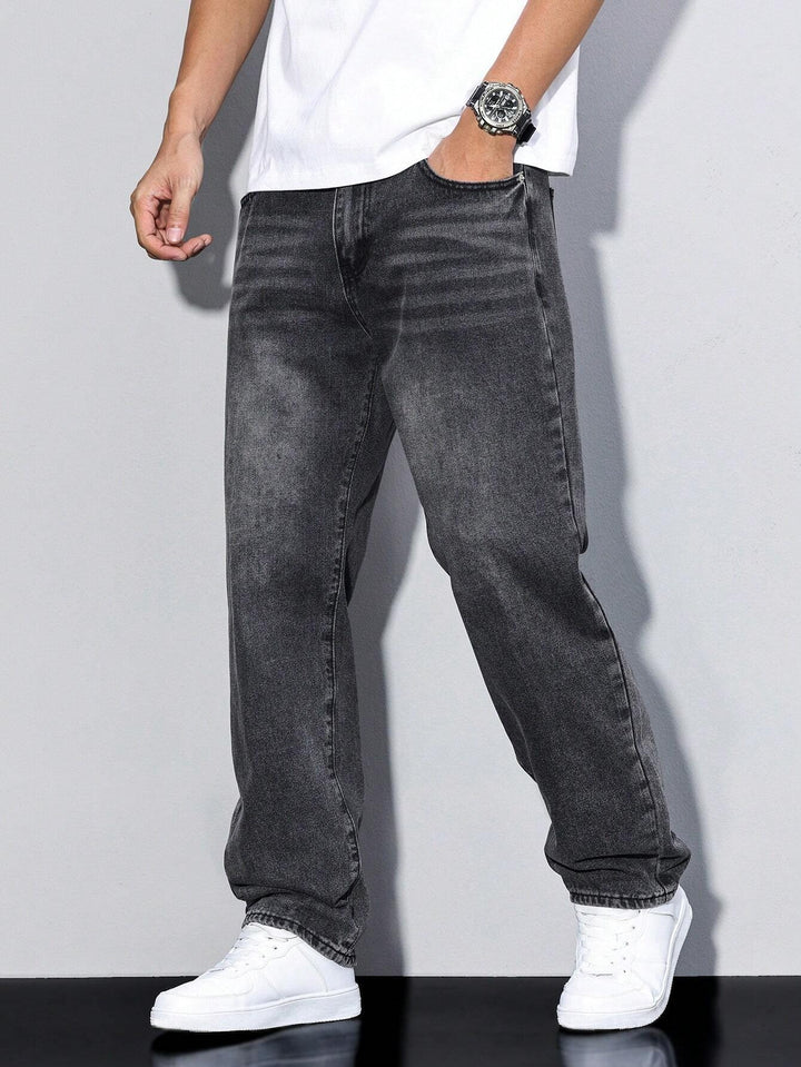 Rick | Jeans Heren Straight Fit Washed Denim