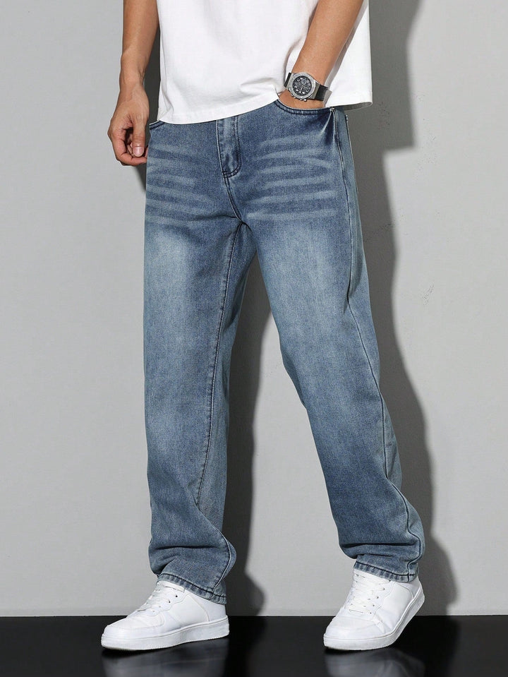 Rick | Jeans Heren Straight Fit Washed Denim