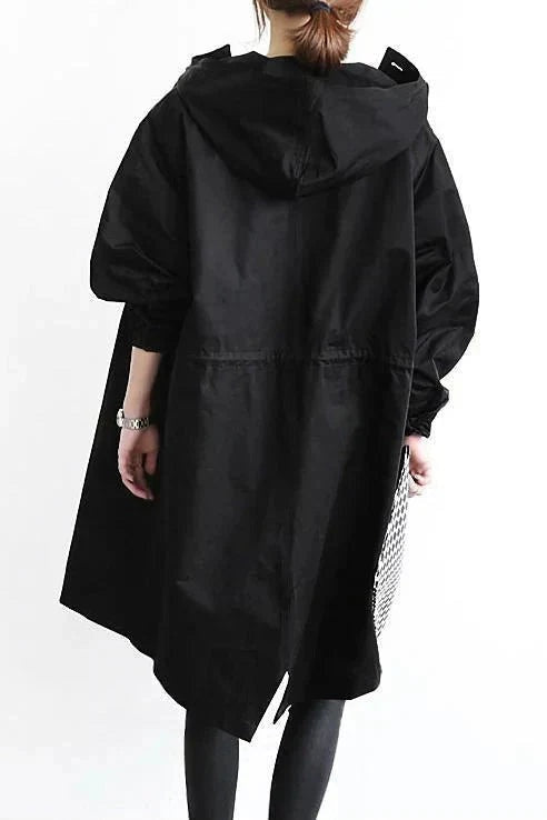 Roos | Lange Regenjas Dames met Capuchon Oversized