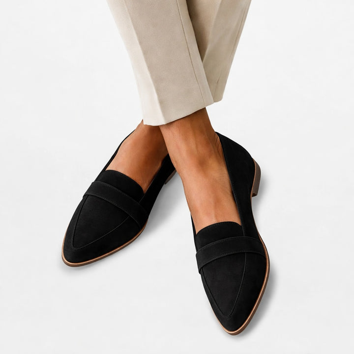 Roos | Penny Loafers Dames Suède Puntneus