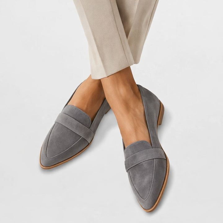Roos | Penny Loafers Dames Suède Puntneus