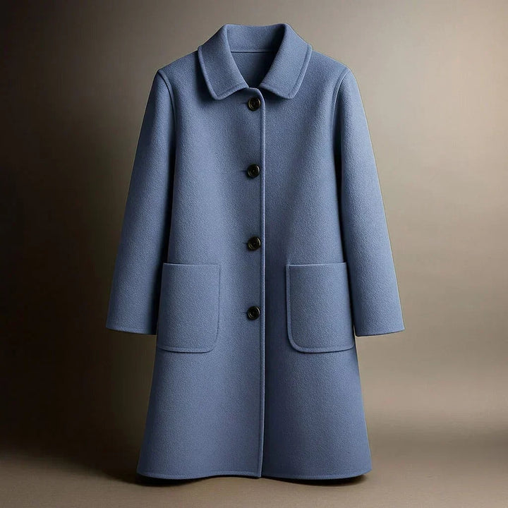 Rosalind | Women's Single Breasted Wool-Look Coat with Patch Pockets