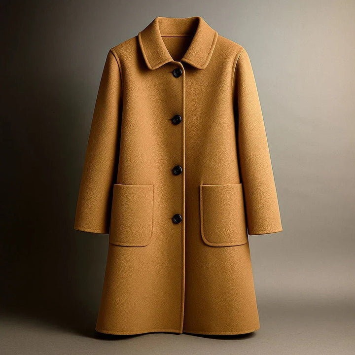 Rosalind | Women's Single Breasted Wool-Look Coat with Patch Pockets