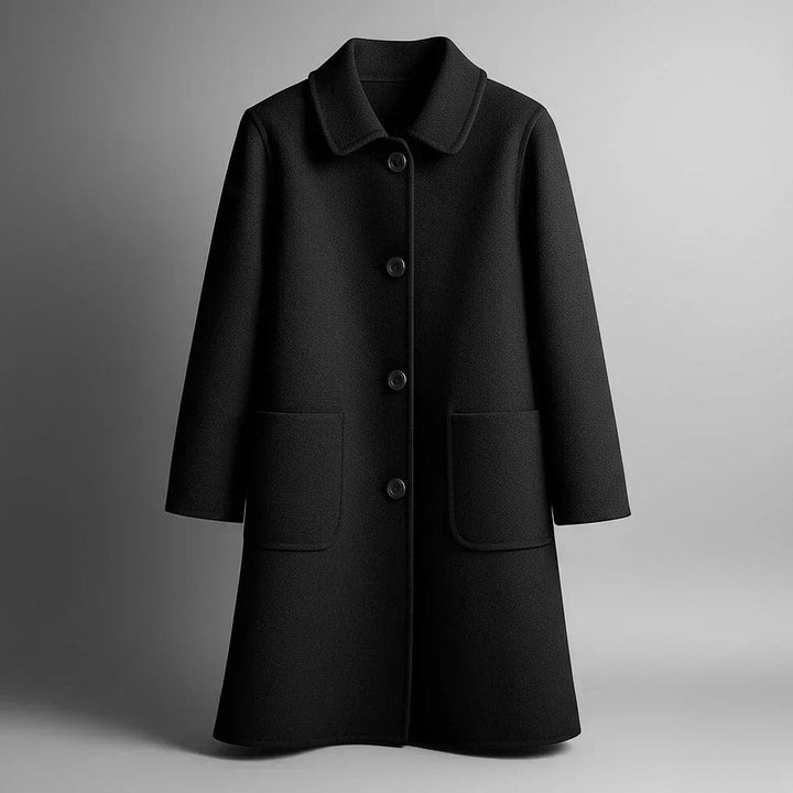 Rosalind | Women's Single Breasted Wool-Look Coat with Patch Pockets
