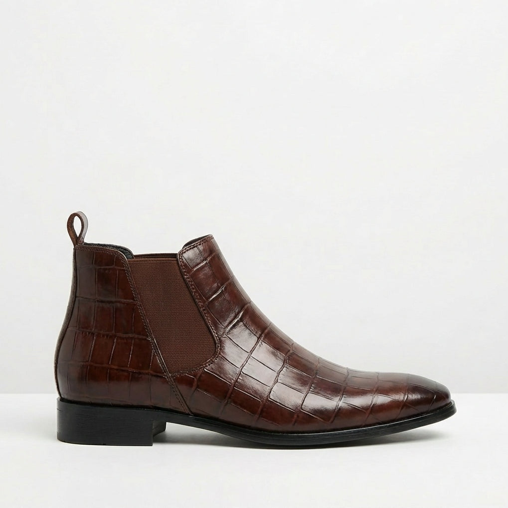 Ruben | Chelsea Boot Heren Leer Croco Print