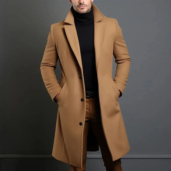 Ruben | Lange Wollen Overjas Herenkleding Slim Fit