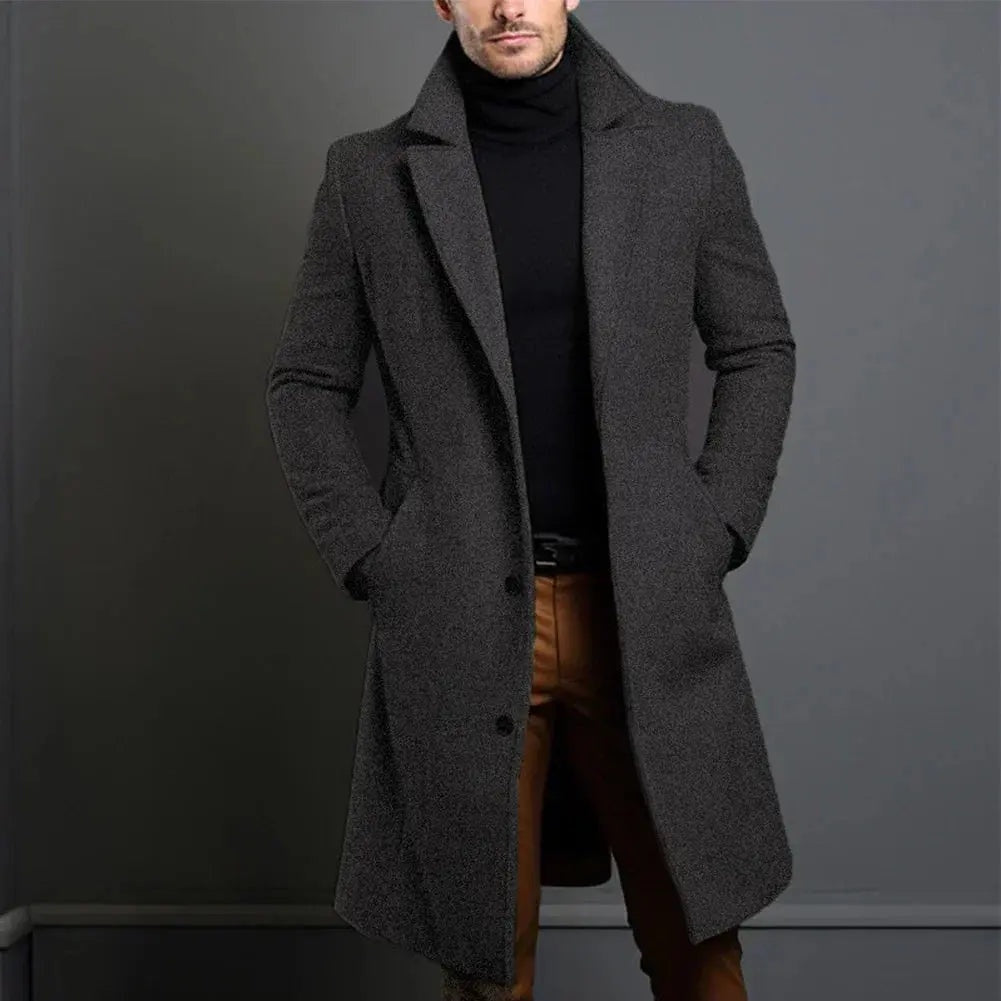Ruben | Lange Wollen Overjas Herenkleding Slim Fit
