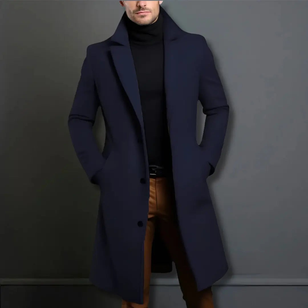 Ruben | Lange Wollen Overjas Herenkleding Slim Fit