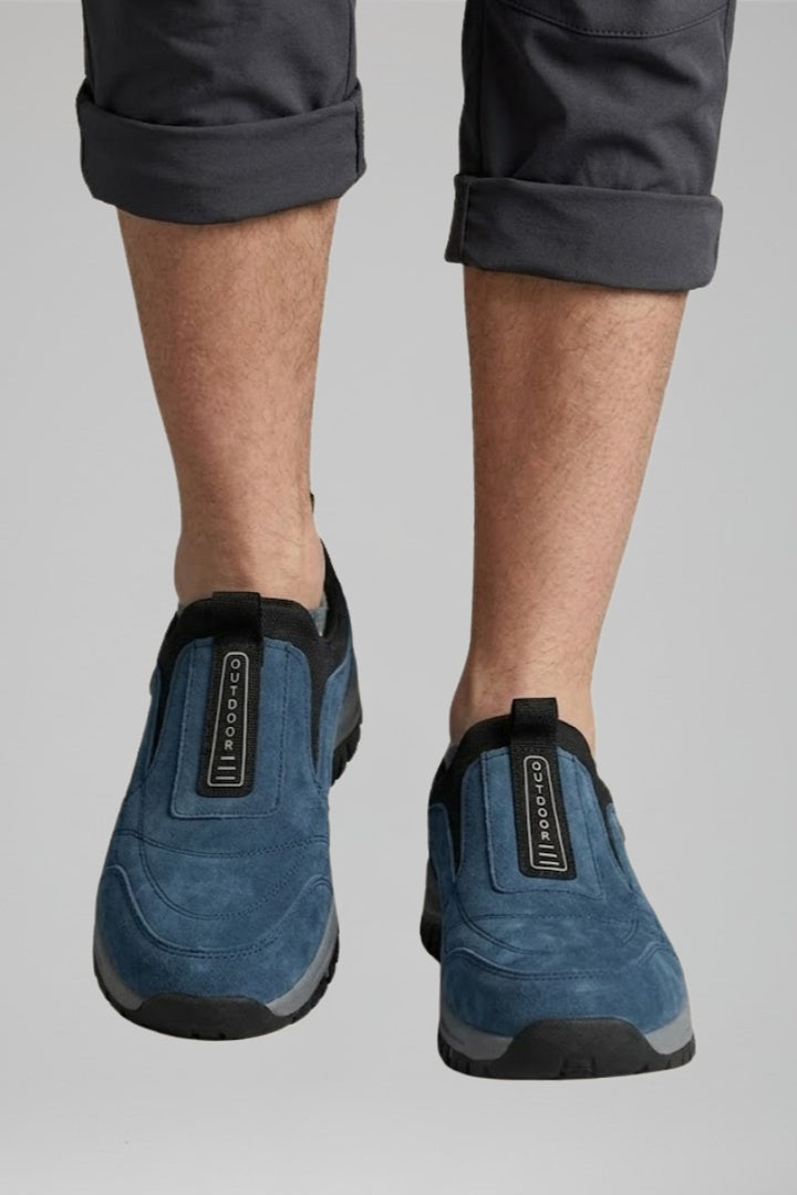 Sander | Instap Wandelschoenen Heren Suède Buitenzool Zonder Veters