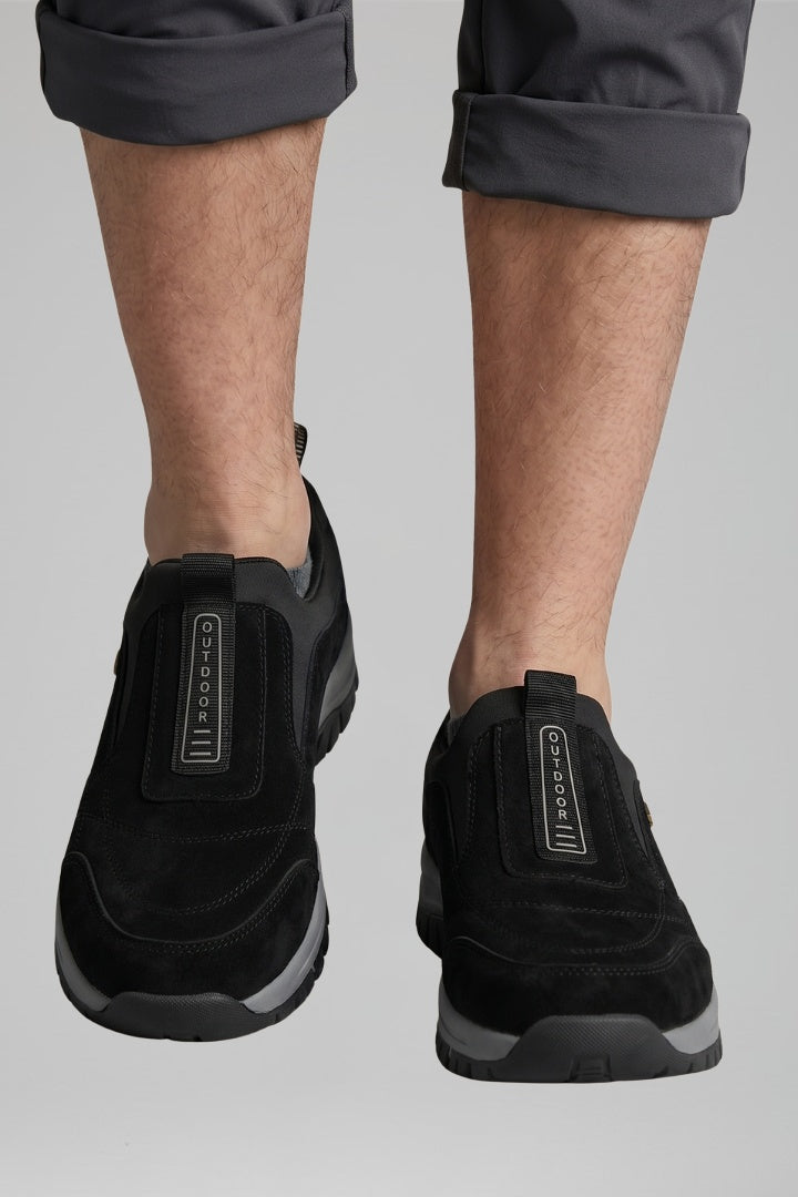 Sander | Instap Wandelschoenen Heren Suède Buitenzool Zonder Veters