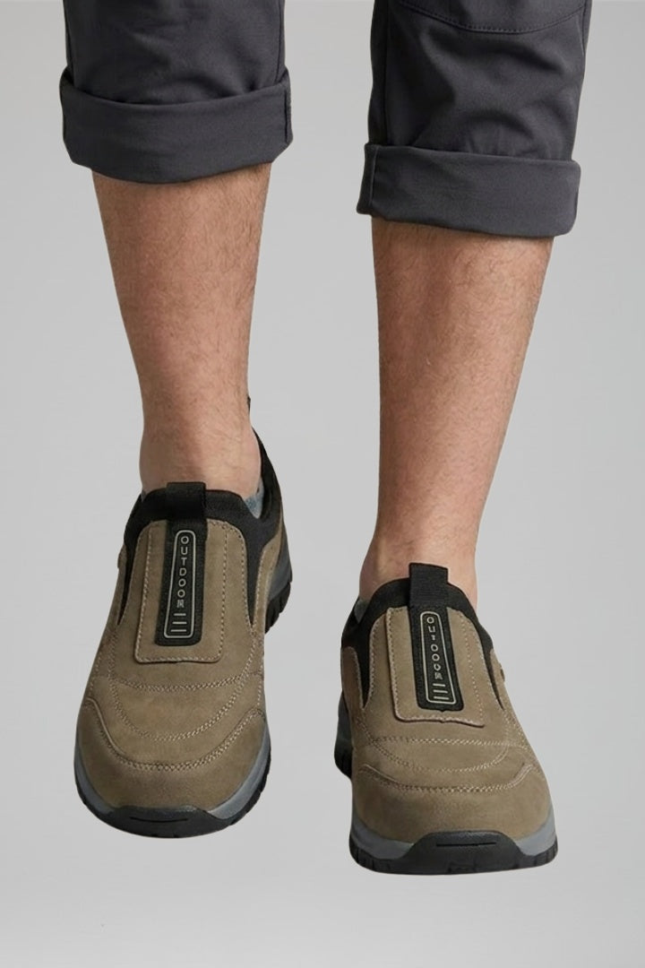 Sander | Instap Wandelschoenen Heren Suède Buitenzool Zonder Veters