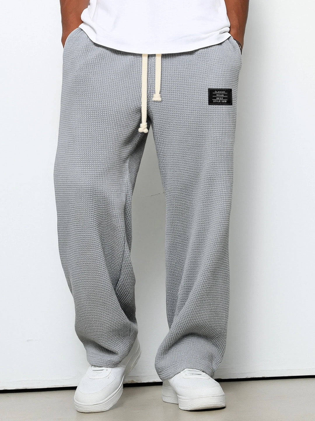 Sander | Joggingbroek Heren Wafel Loose Fit Trekkoord