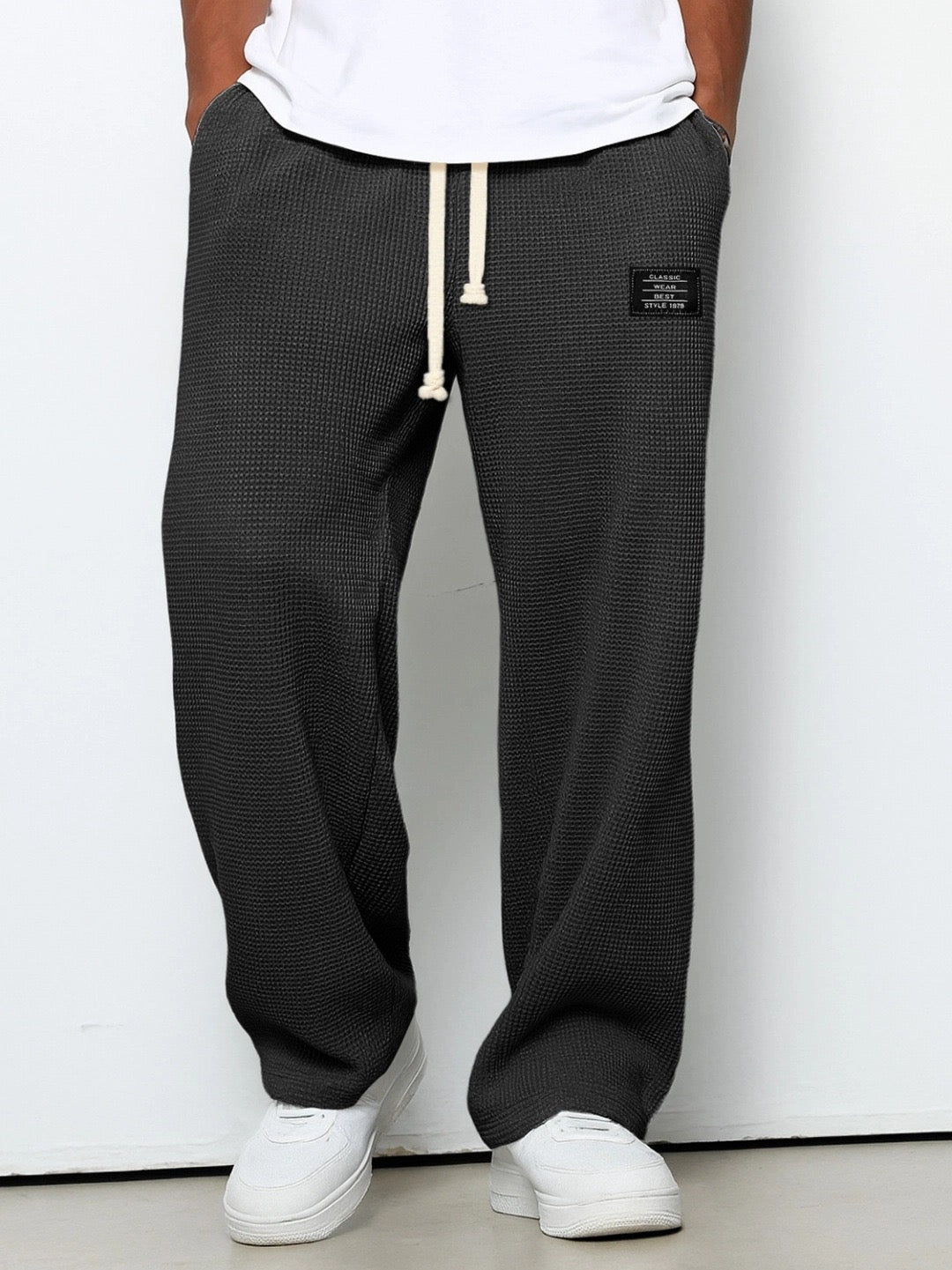 Sander | Joggingbroek Heren Wafel Loose Fit Trekkoord
