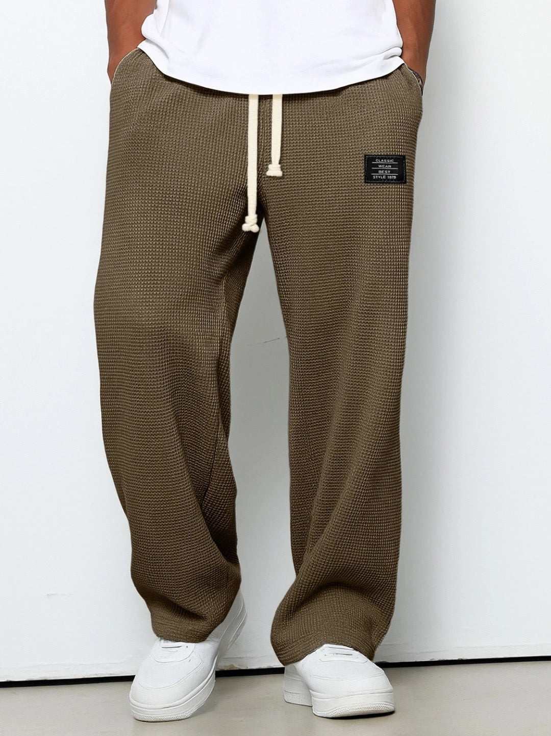 Sander | Joggingbroek Heren Wafel Loose Fit Trekkoord