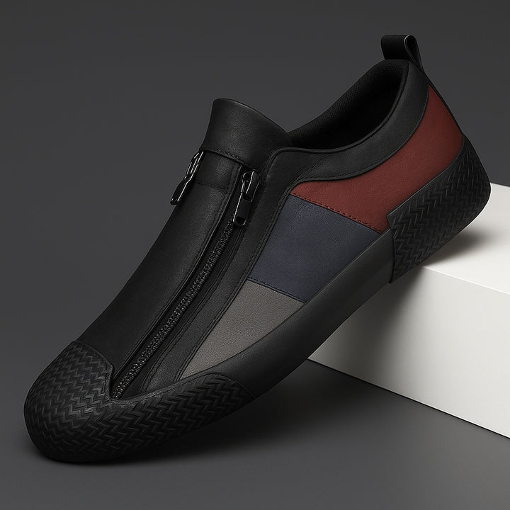 Sander | Leren Sneakers Heren met Rits