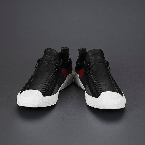 Sander | Leren Sneakers Heren met Rits