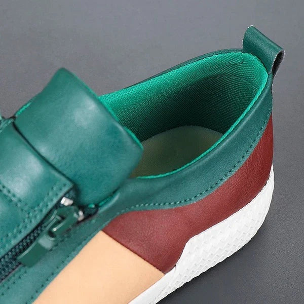 Sander | Leren Sneakers Heren met Rits