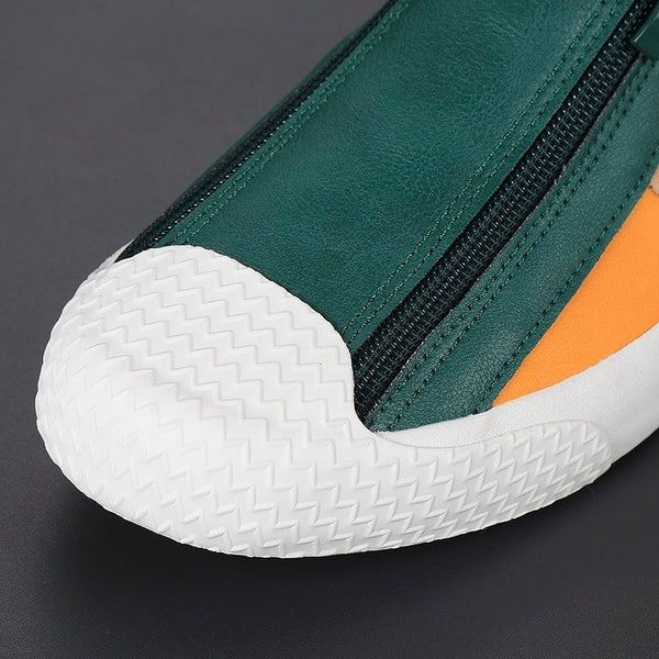 Sander | Leren Sneakers Heren met Rits