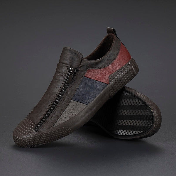 Sander | Leren Sneakers Heren met Rits
