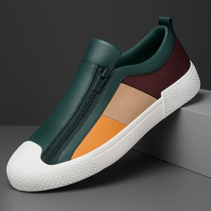Sander | Leren Sneakers Heren met Rits