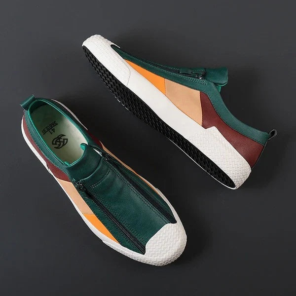 Sander | Leren Sneakers Heren met Rits