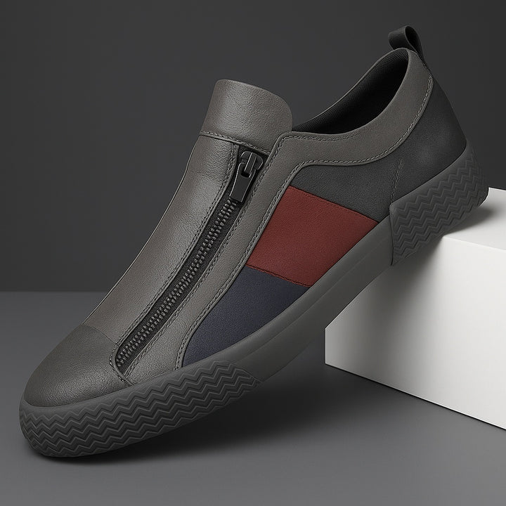 Sander | Leren Sneakers Heren met Rits
