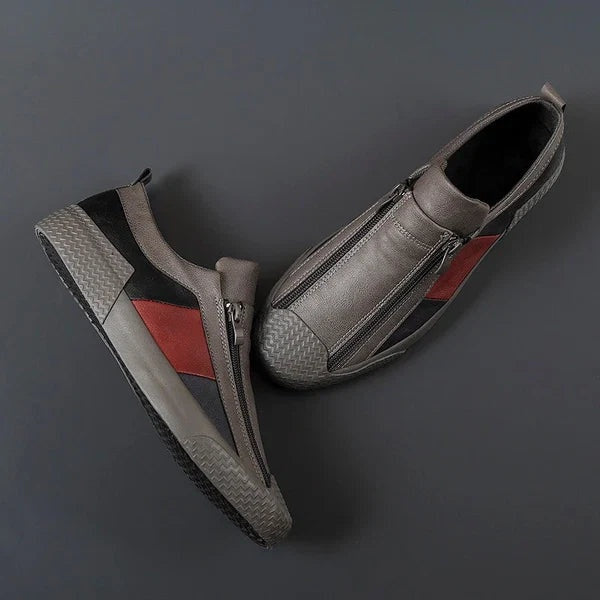 Sander | Leren Sneakers Heren met Rits