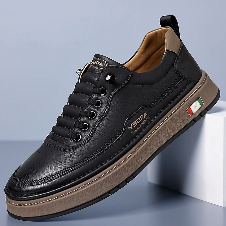 Sander | Leren Sneakers Heren Veterschoenen